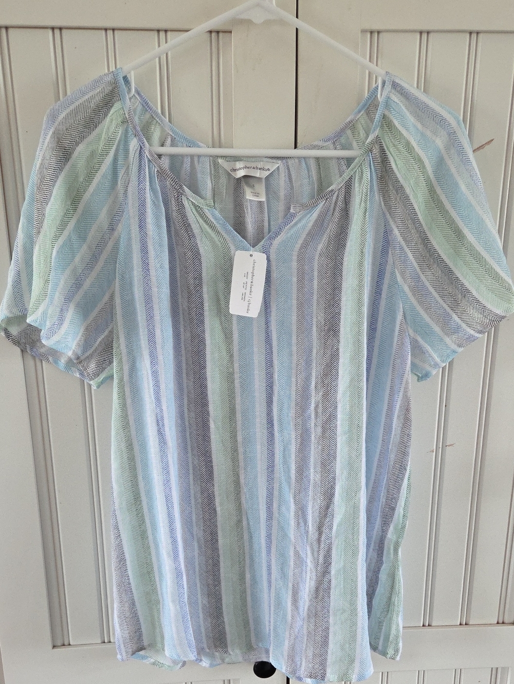 Christopher & Banks Rayon/Poly Blouse NWT Shirt S